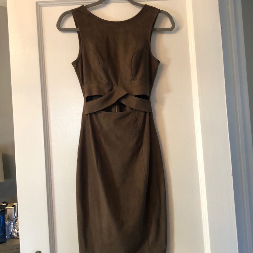 Guess Faux Suede Olive Dress